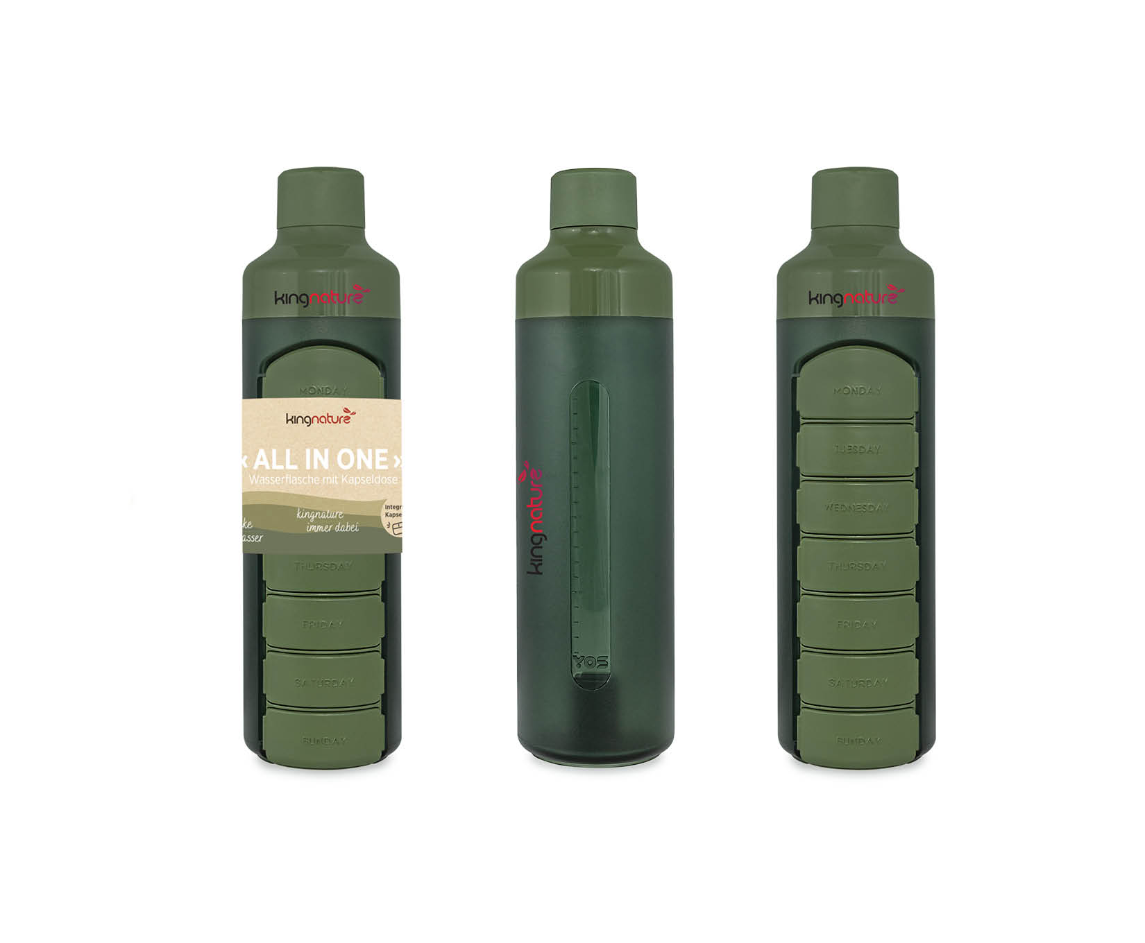 YOS Bottle - Drinking Bottle With Pill Box